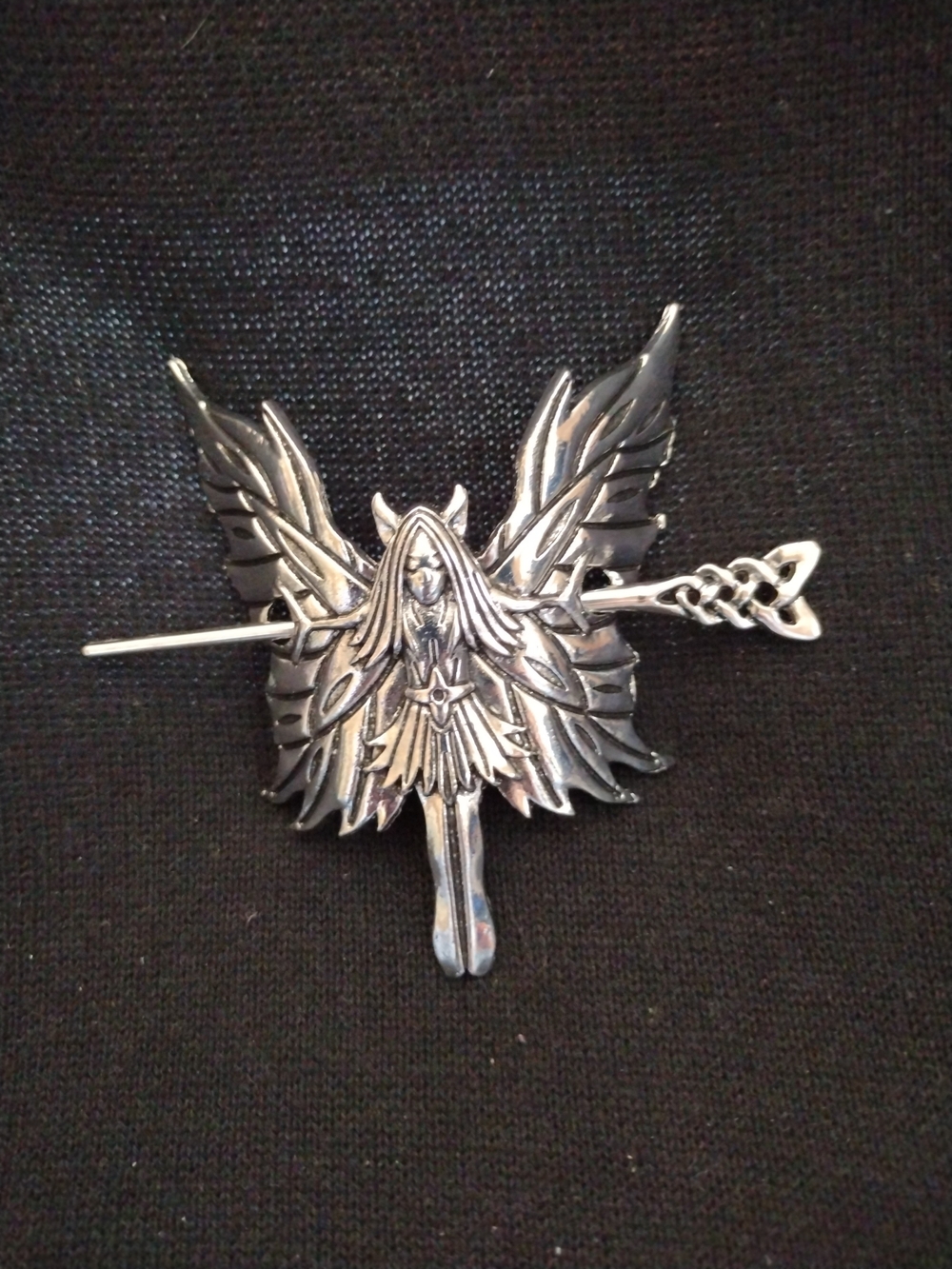 Silver Angel Wing Hairpin